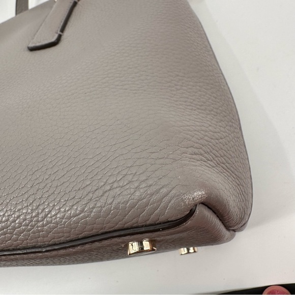 Kate Spade Abbott Small Gray Satchel Bag Crossbody Strap - Picture 10 of 11